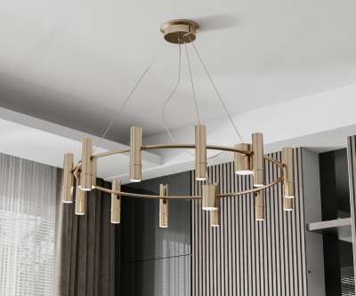 现代金属吊灯3D模型下载